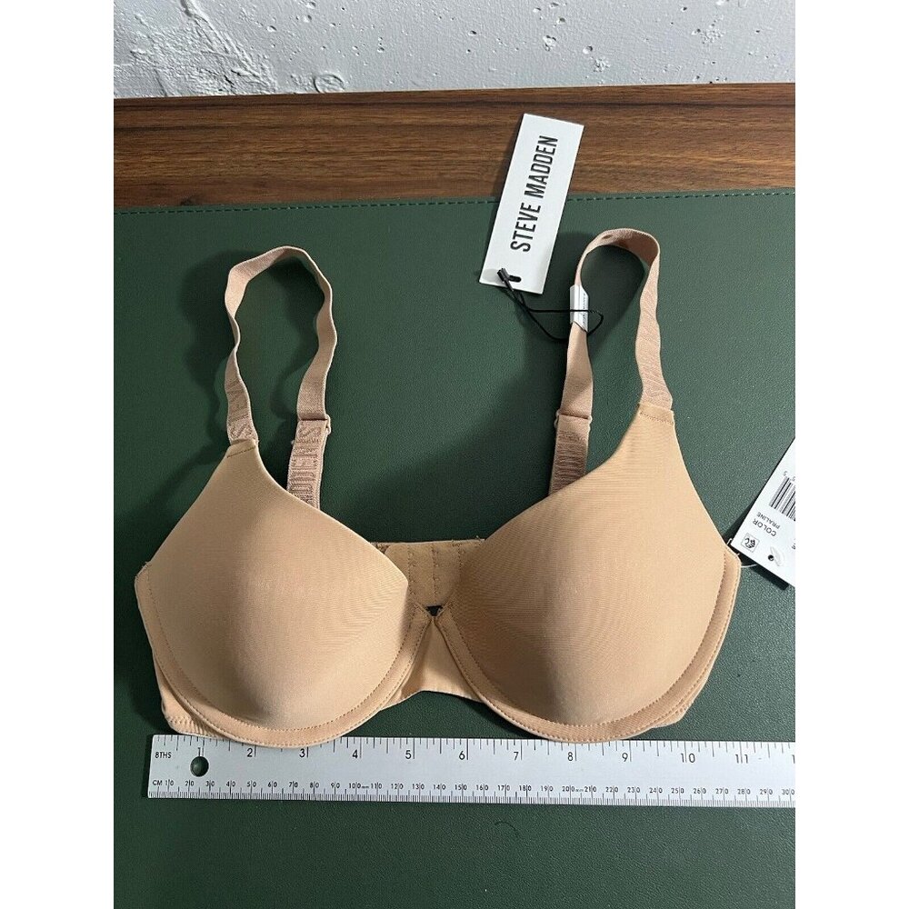 Steve Madden Women’s Demi Logo-Strap Bra Praline 32B